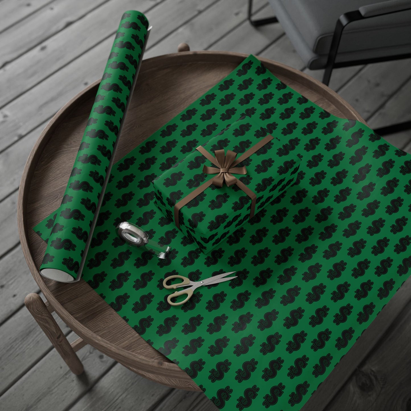 Money-Themed Wrapping Paper, Fun Gift Wrap for Birthdays, Holidays, Eco-Friendly Gift Packaging, Unique Patterned Gift Wrap