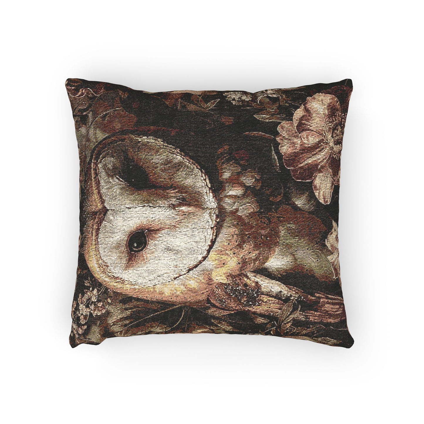 Whimsical Owl Woven Pillow | Cozy Home Decor, Gift for Nature Lovers, Accent Cushion, Unique Throw Pillow, Animal Art