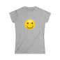 Smiley Face Women's Softstyle Tee, Casual T-Shirt, Happy Graphic Tee, Summer Shirt, Birthday Gift, Everyday Wear