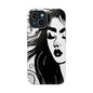 Artistic Black & White Portrait Phone Case — Magnetic Impact-Resistant