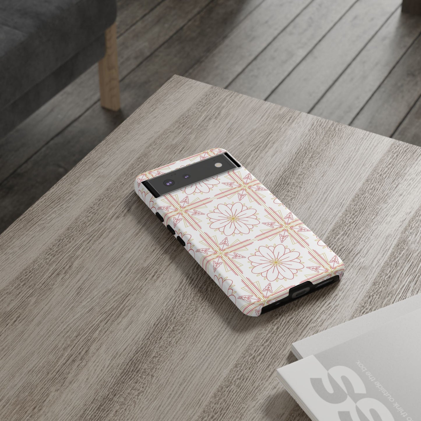 Floral Pattern Phone Case - Stylish Tough Case, Flower Design, Cute Mobile Cover, Phone Accessory, Gift for Her, Spring Style