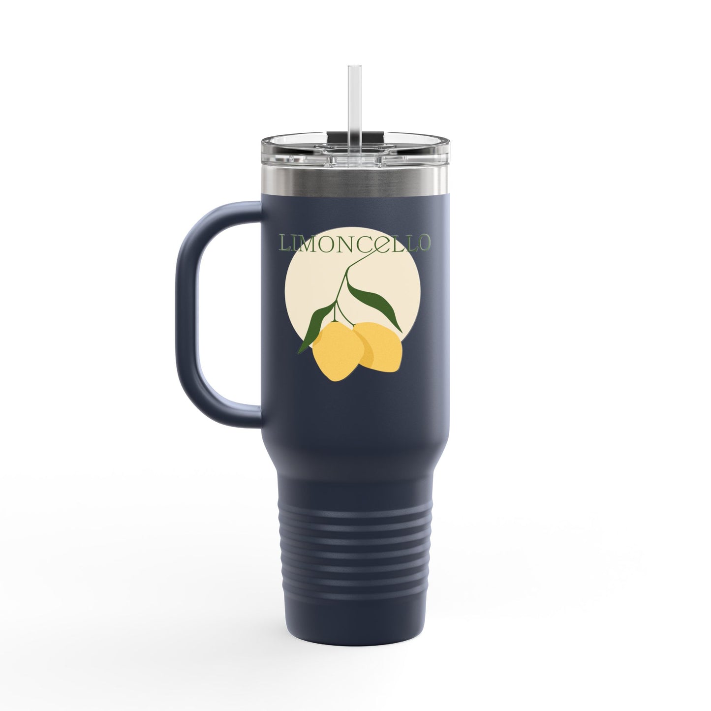 Limoncello Insulated Travel Mug, 40oz - Perfect for Road Trips, Summer Picnics, Camping, and Gift Ideas, Travel Mug for Lemon Lovers