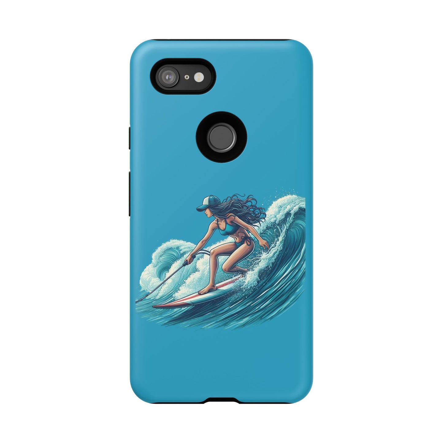 Surfing Phone Case, Coastal Vibes Phone Cover, Tough Cases for Beach Lovers, Ocean Art Phone Accessories, Summer Gift Idea