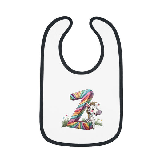 Colorful Zebra Print Baby Bib, Cute Baby Accessory, Toddler Feeding Bib, Unique Gift for Baby Shower, Nursery Decor