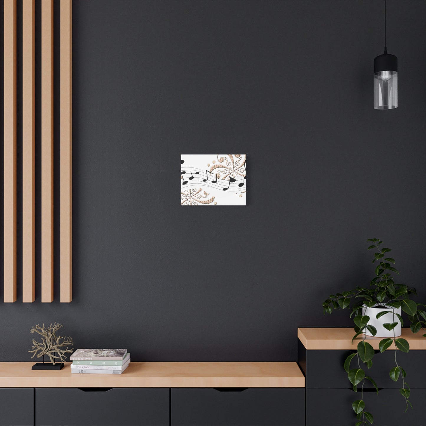 Musical Note Canvas Art, Floral Decor for Home, Music Lover Gift, Wall Art for Musicians, Unique Gift Idea