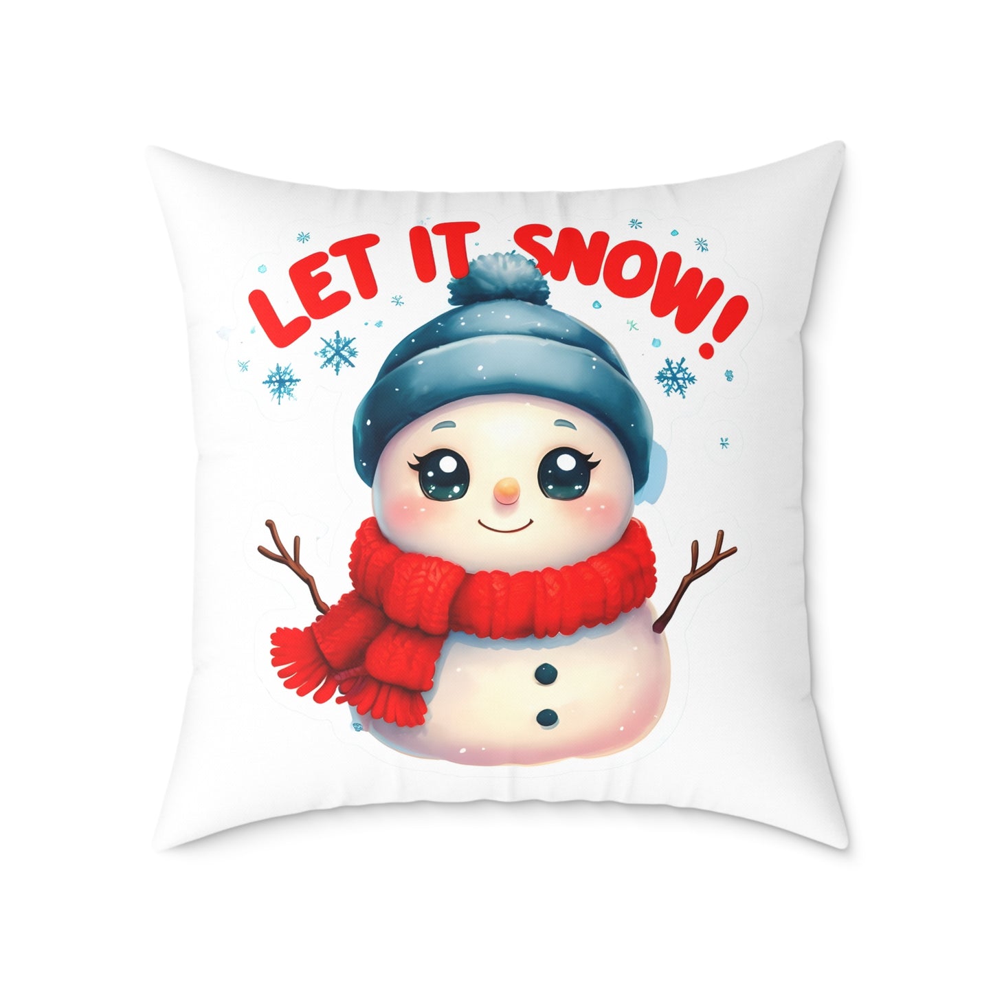 Let It Snow Snowman Pillow