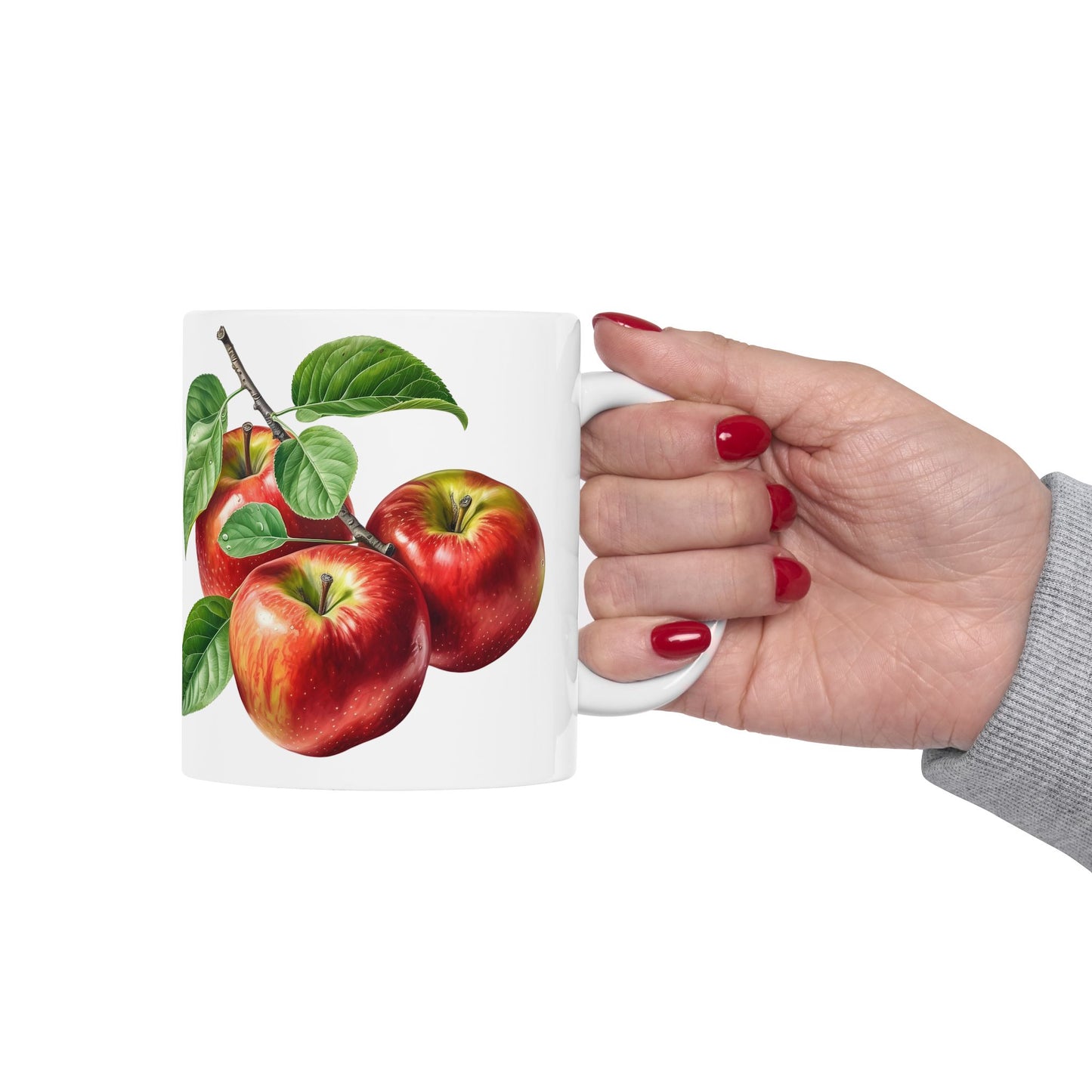 Apple Botanical Ceramic Mug – Farmhouse Kitchen Coffee Cup (11oz, 15oz)