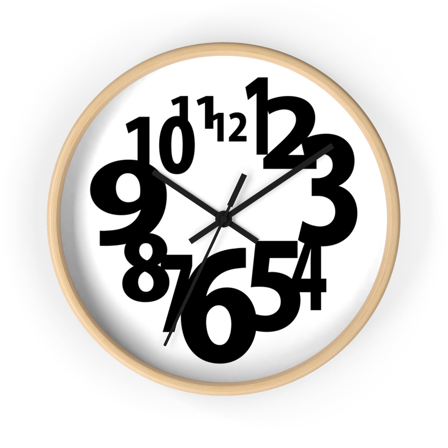 Modern Black and White Wall Clock, Minimalist Home Decor, Office Timer, Gift for Him/Her, Stylish Timepiece