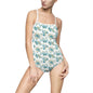 Floral Women's One-Piece Swimsuit, Summer Swimwear, Beachwear, Vacation Essentials, Floral Print Swim Costume