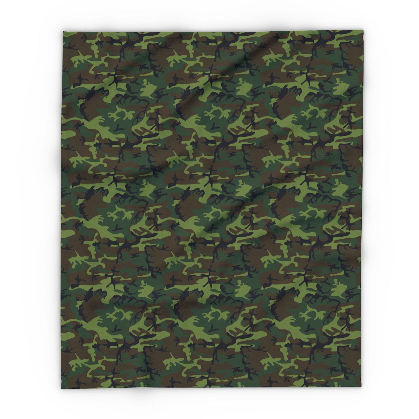 Camouflage Fleece Blanket for Cozy Comfort, Camping, Outdoor Adventures, Gift for Him, Home Decor, Military Style