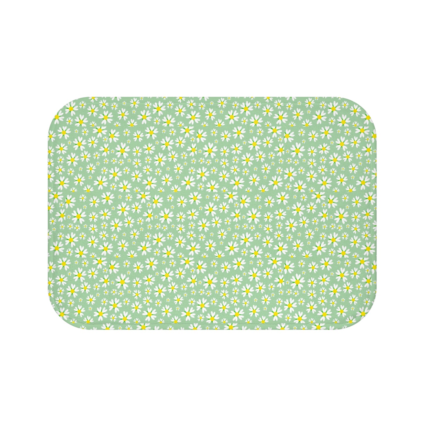 Floral Green Bath Mat - Bathroom Decor, Spring Vibes, Home Comfort, Gift Idea, Housewarming Essentials