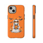 Halloween Ghost Phone Case, Cute Cat Ghost Case, Autumn Phone Cover, Spooky Season Gift, Trick or Treat Case