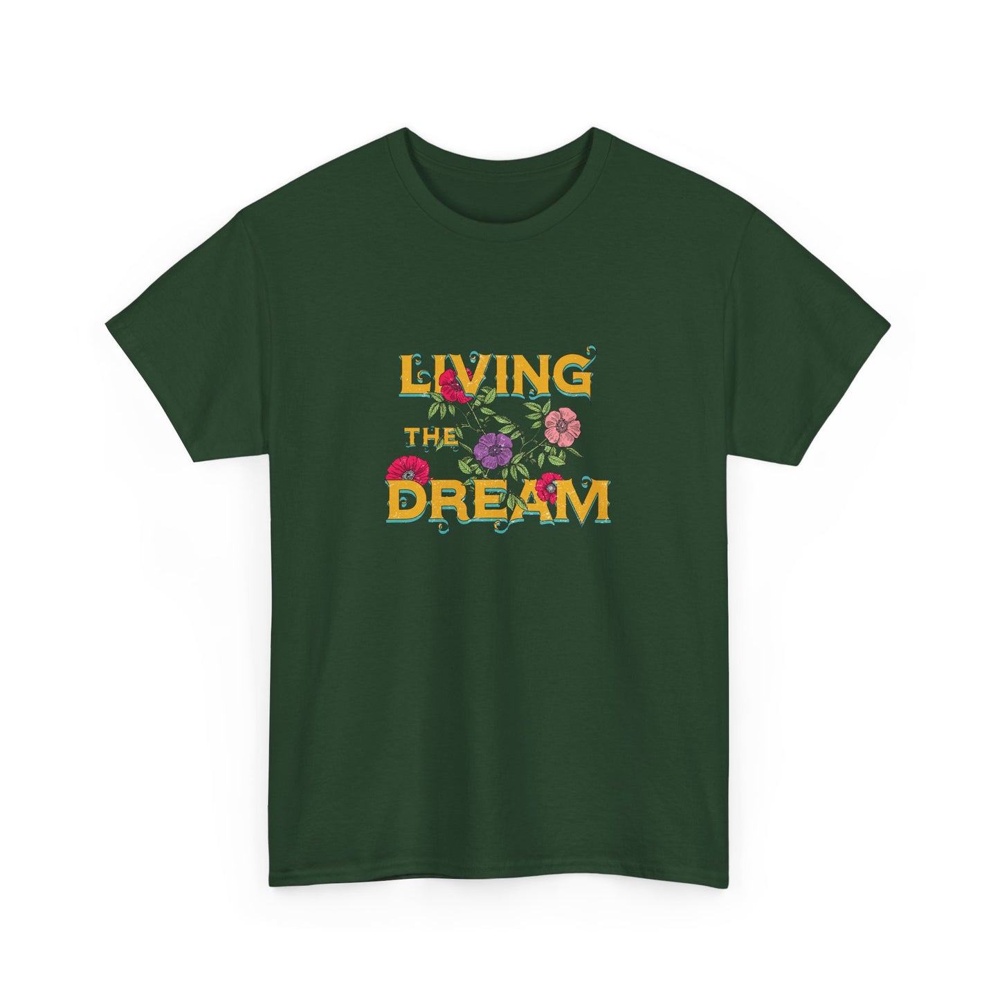 Living the Dream Floral Tee, Unisex Cotton T-Shirt, Inspirational Gift, Casual Everyday Wear, Flower Graphic Shirt, Summer Wardrobe [...]