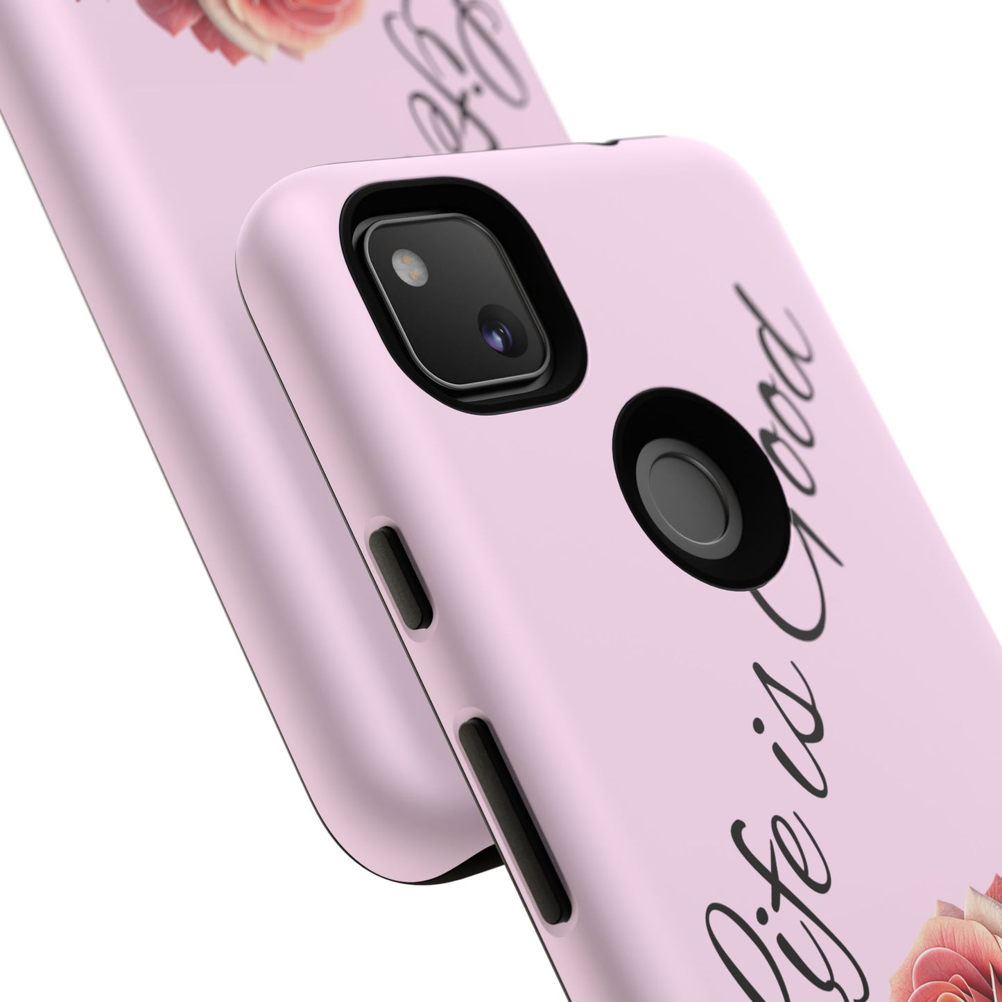Roses & Positivity Phone Case - Floral Design, Life is Good, Tough Cases for Everyday Wear, Gift for Friends, Mother's Day, Spring [...]