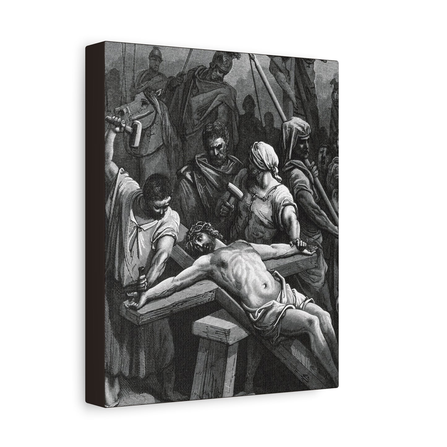 Crucifixion Art Matte Canvas Print – Stretched Religious Wall Decor