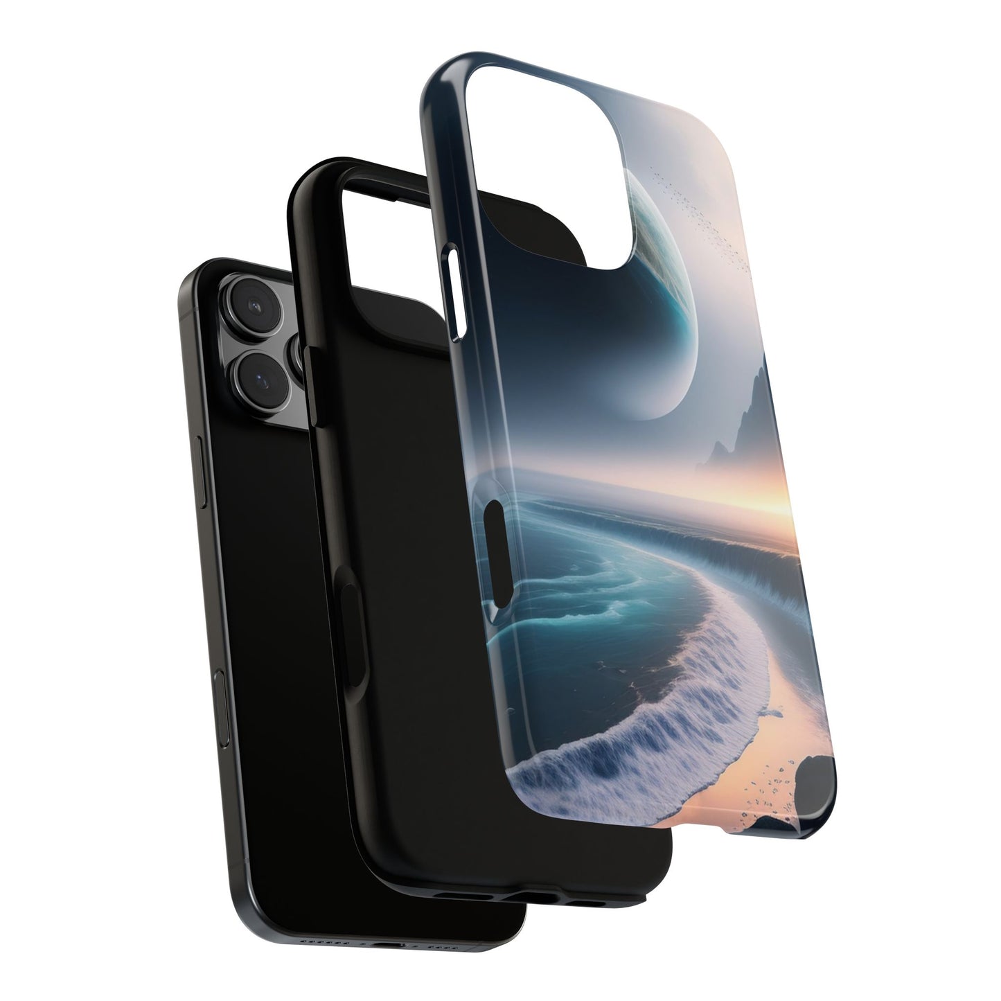 Galaxy Ocean Phone Case — Surreal Planet Beach Tough Case