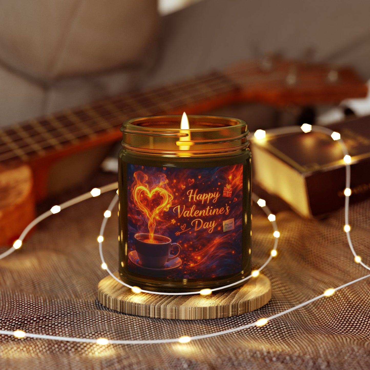 Valentine’s Day Coconut Apricot Scented Candle (4oz/9oz)