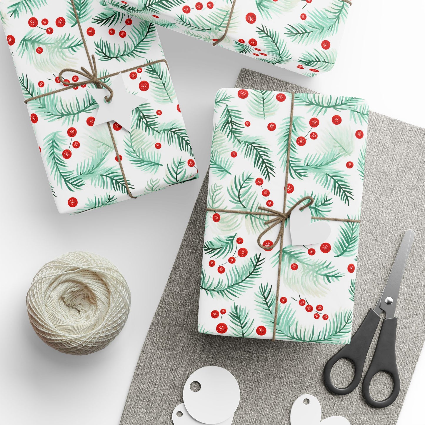 Festive Wrapping Paper, Holiday Gift Wrap for Christmas, Eco-Friendly Gift Wrap, Seasonal Wrapping Sheet, Party Supplies
