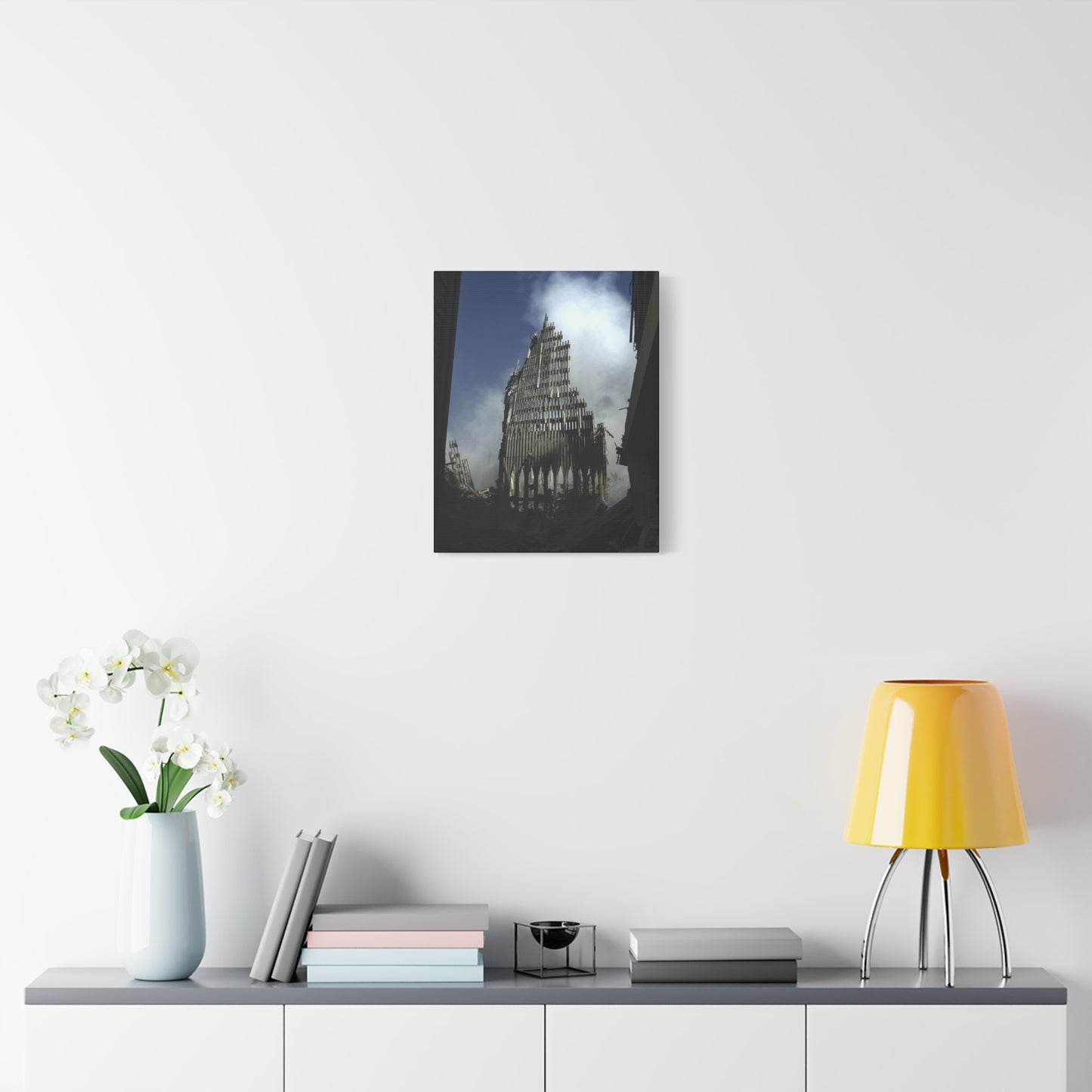 Matte Stretched Canvas - Ruined Cathedral Architectural Print