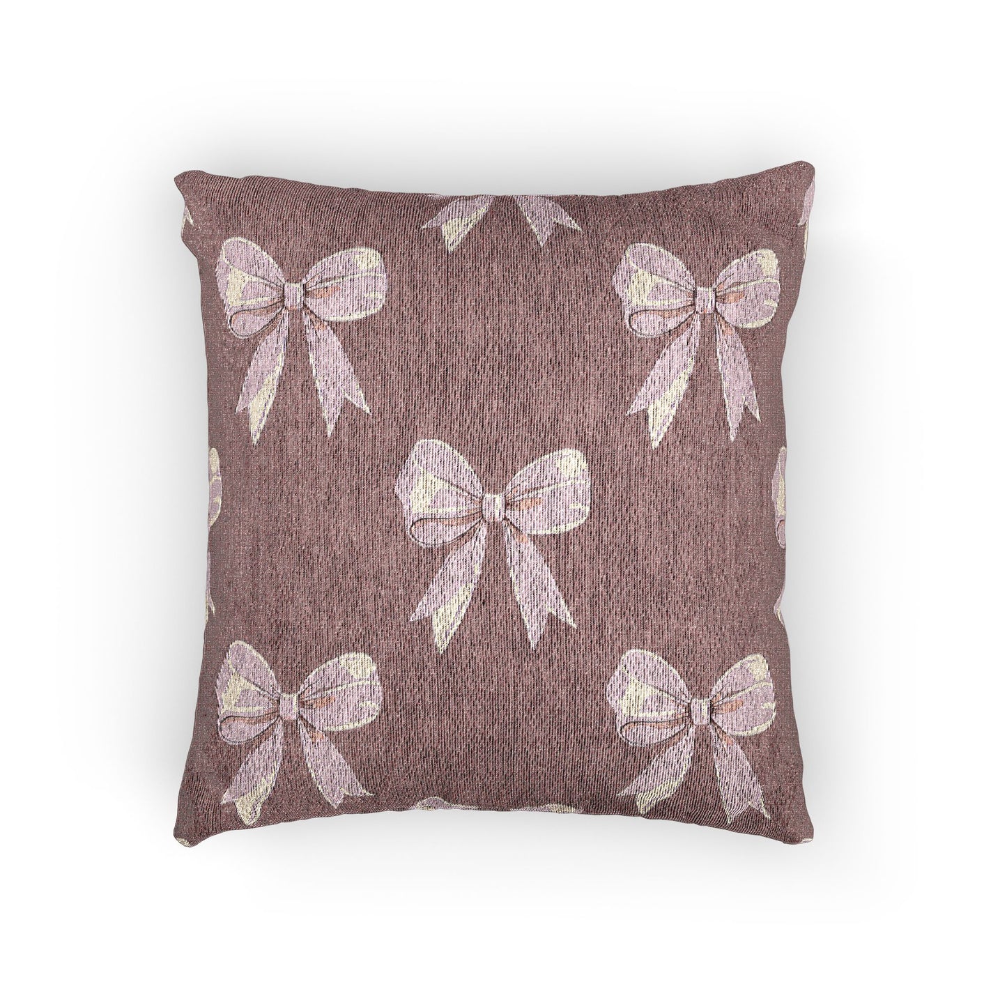 Bow Pattern Woven Pillow - Elegant Home Decor Accent