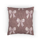 Bow Pattern Woven Pillow - Elegant Home Decor Accent
