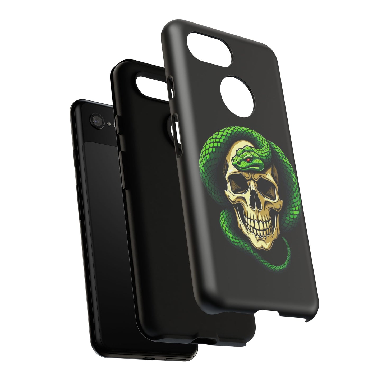 Skull & Snake Phone Case | Tough Cases, Protective Cover, Edgy Phone Accessories, Gothic Gift, Halloween Decor