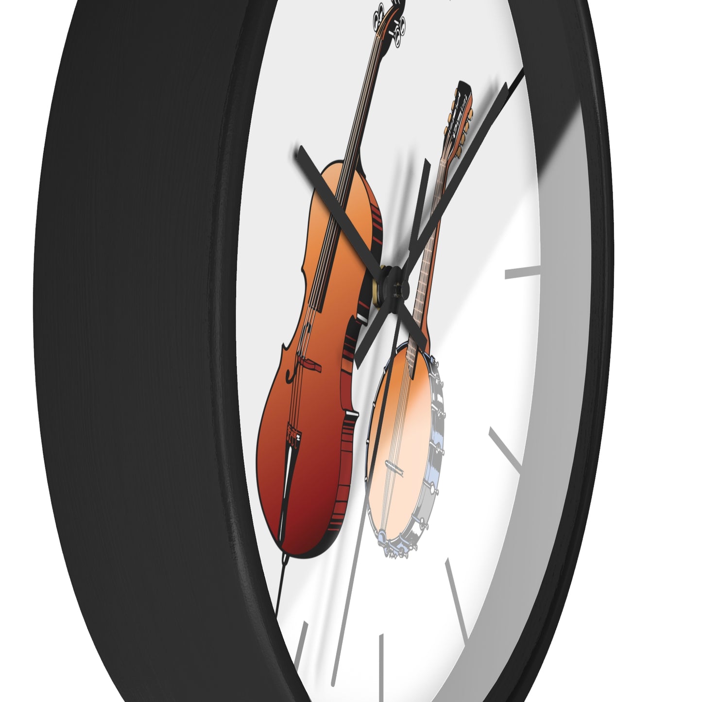 Musical Instruments Wall Clock, Rustic Home Decor, Gift for Musicians, Unique Wall Art, Music Lover's Decoration