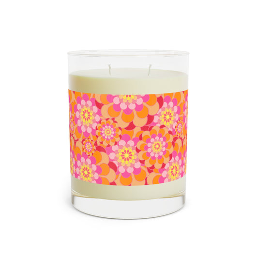 Vibrant Floral Scented Candle - Decorative Home Accent, Gift for Her, Relaxation Candle, Unique Wedding Favors, Aromatherapy Decor