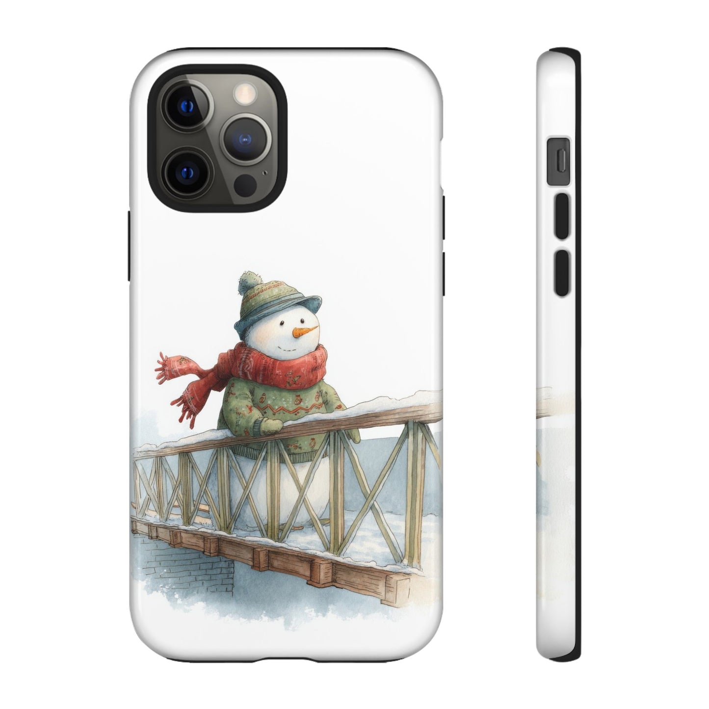 Snowman Phone Case – Winter Holiday Gift, Cute Snowman Design, Winter Accessories, Protective Phone Case, Unique Christmas Present