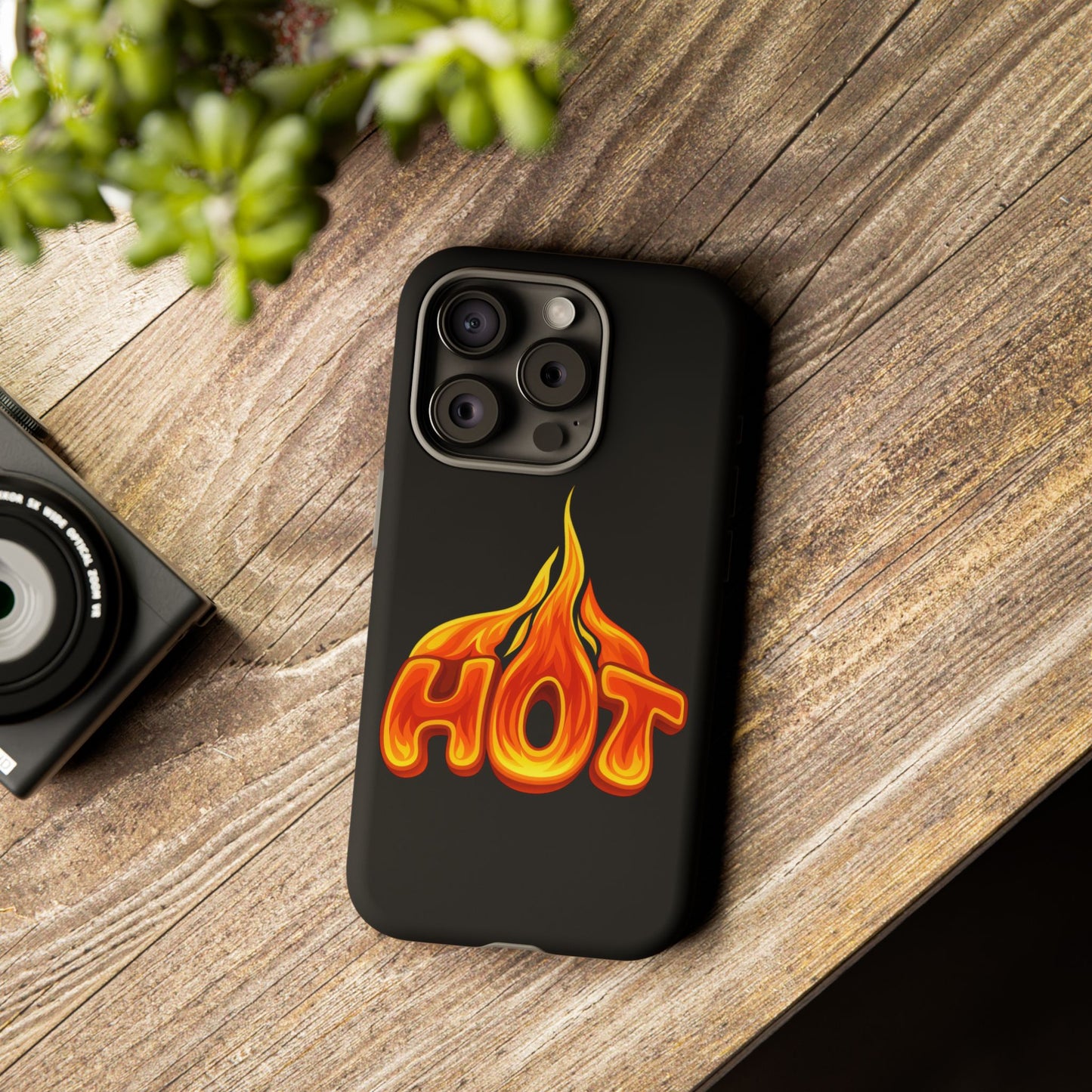 Stylish Phone Case, Hot Flames Design, Gift for Teens, Trendy Accessory, Protective Cover, Unique Phone Case