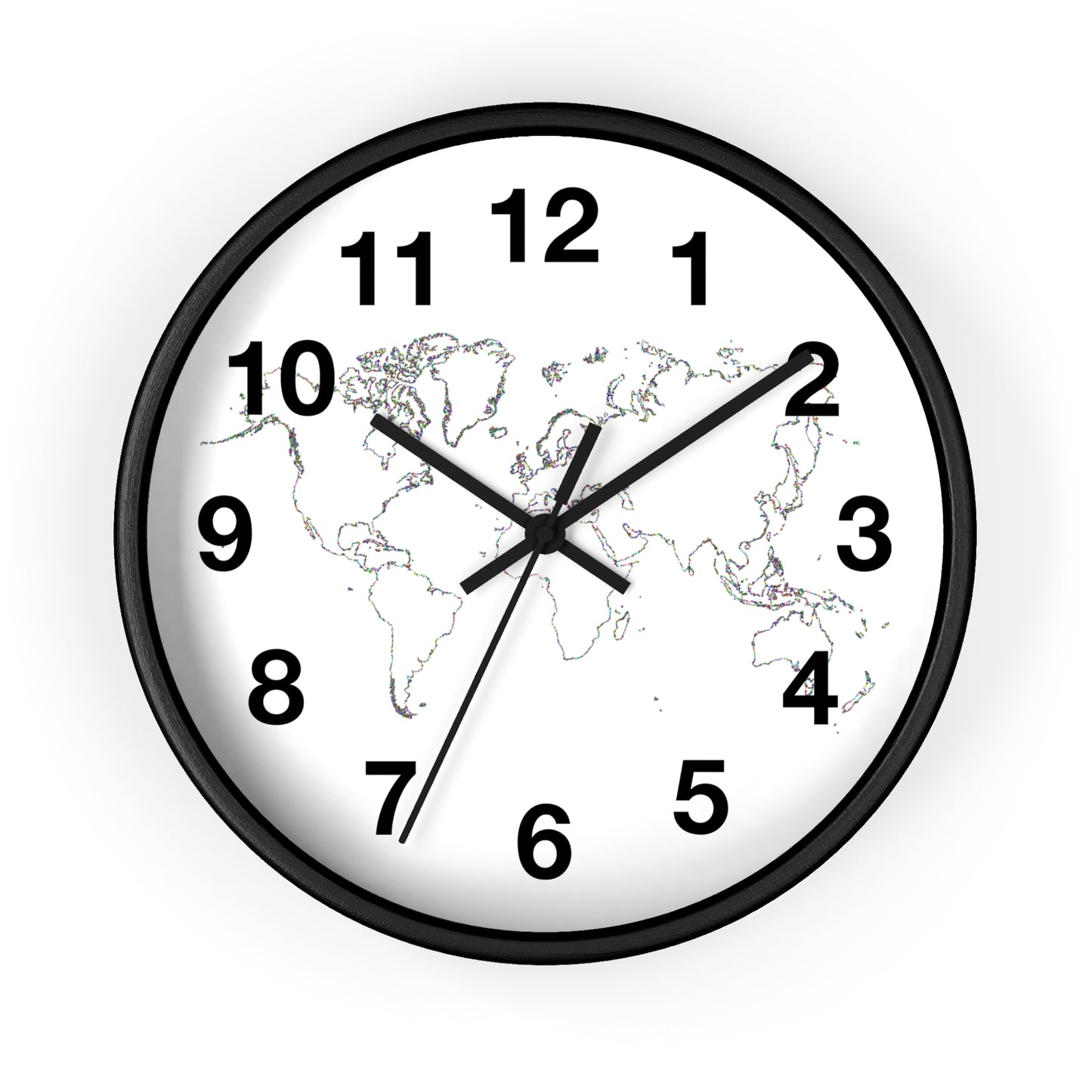 World Map Wall Clock, Unique Home Decor, Travel Enthusiast Gift, Modern Timepiece, Educational Wall Art