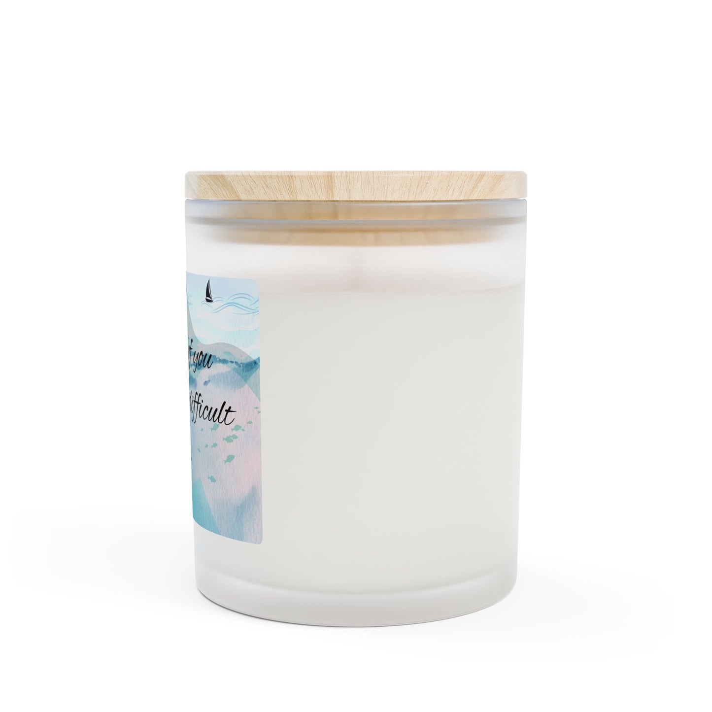 Frosted Glass Candle - Thinking of You, Relaxing Home Decor, Thoughtful Gift, Aromatherapy Candle, Scented Candle for Comfort