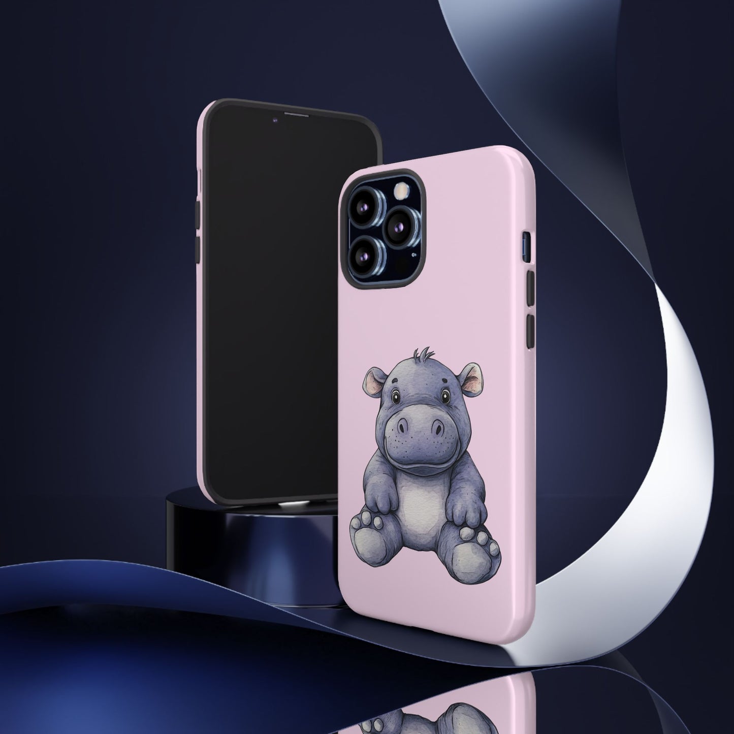 Cute Hippo Phone Case - Tough Cases, Animal Phone Cover, Kawaii Accessories, Gifts for Kids, Unique Tech Gear