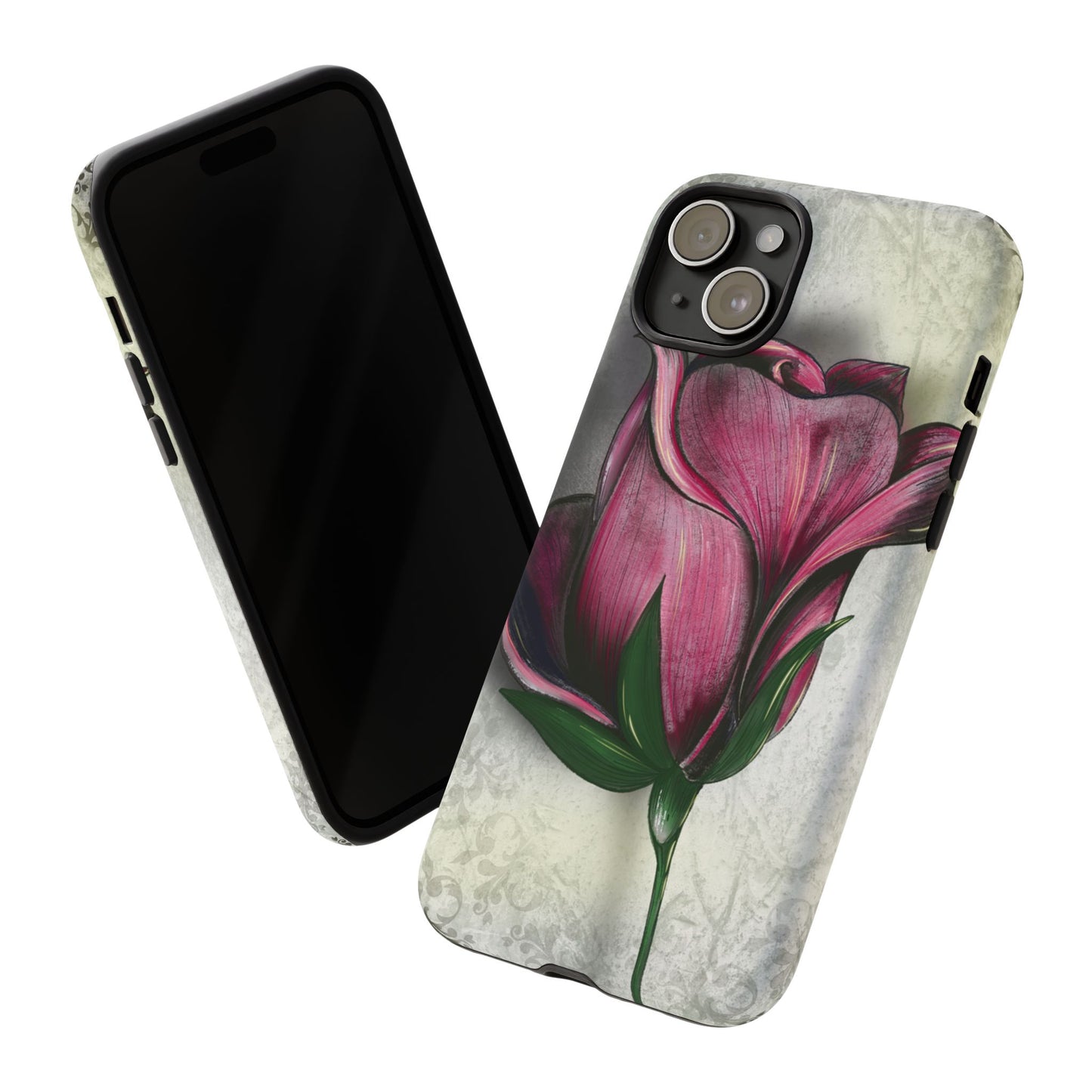 Rose Phone Case – Tough Cases, Floral Phone Cover, Gift for Her, Minimalist Design, Nature Lover's Accessory, Birthday Gift Idea