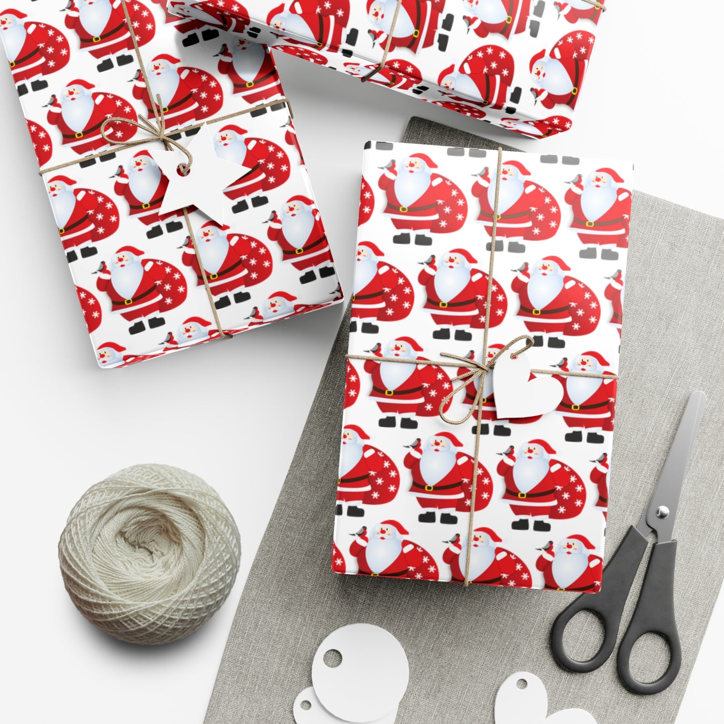 Festive Santa Gift Wrap Paper | Wrapping for Holidays, Christmas, Birthdays, Party Decor, Eco-Friendly Gift Wrap