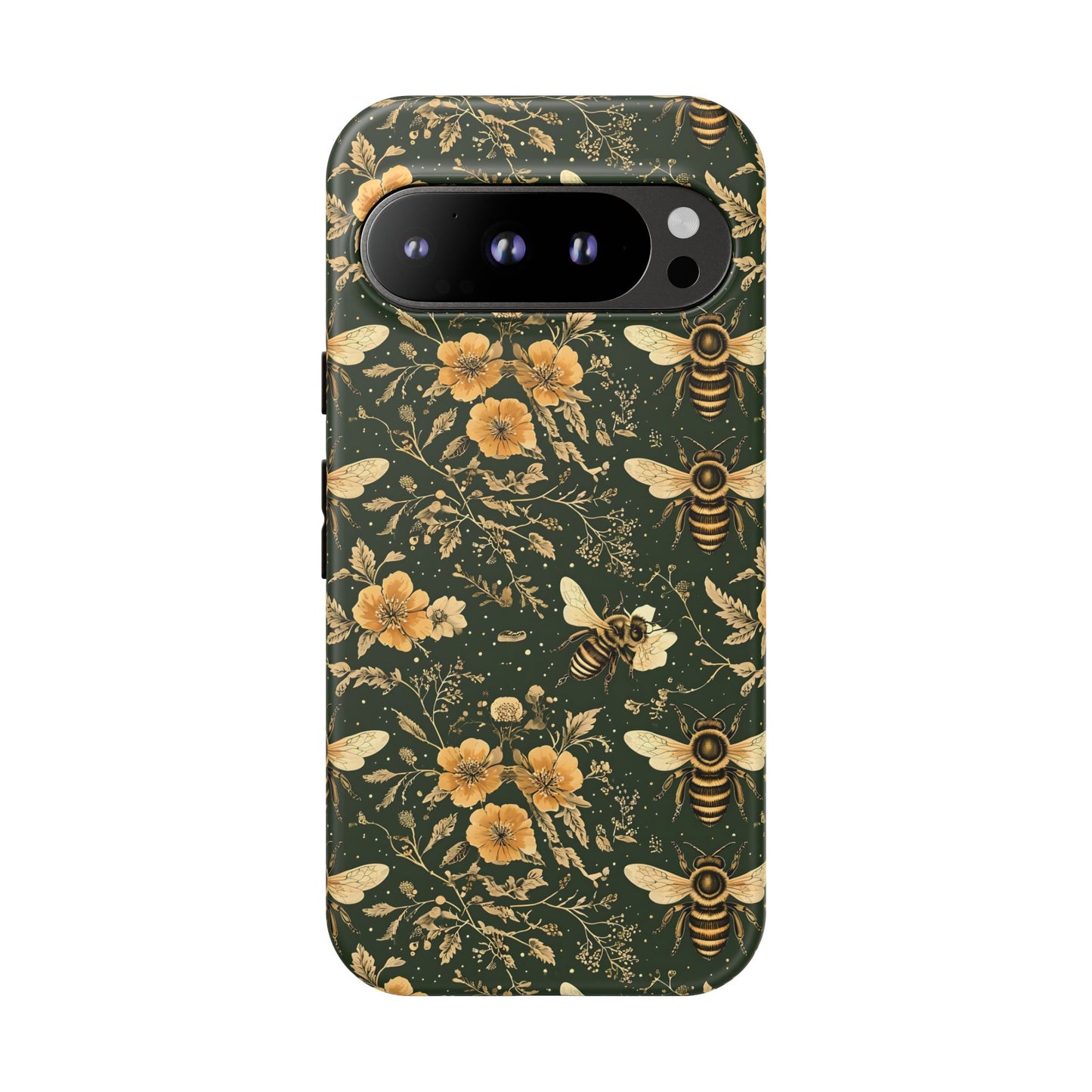 Nature-Inspired Phone Case, Tough Cases for Nature Lovers, Floral Bee Design, Eco-Friendly Gift, Summer Vibes, Trendy Phone Accessory,