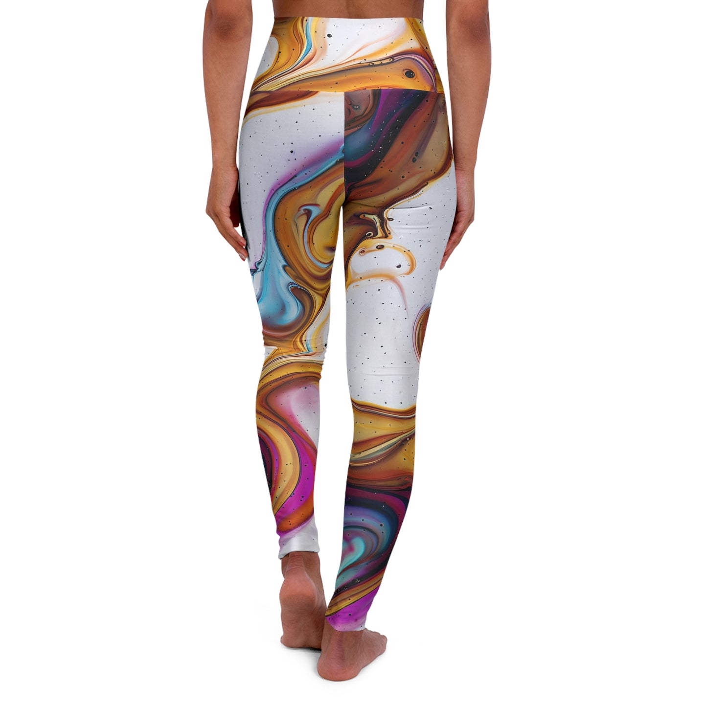 Vibrant High Waisted Yoga Leggings - Colorful Activewear for Fitness, Yoga, Gym Outfits, Lounge Wear, Gift for Her