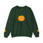 Halloween Pumpkin Sweatshirt, Cozy Fall Apparel, Unisex Crewneck for Halloween, Autumn Casual Wear, Fun Gift Idea