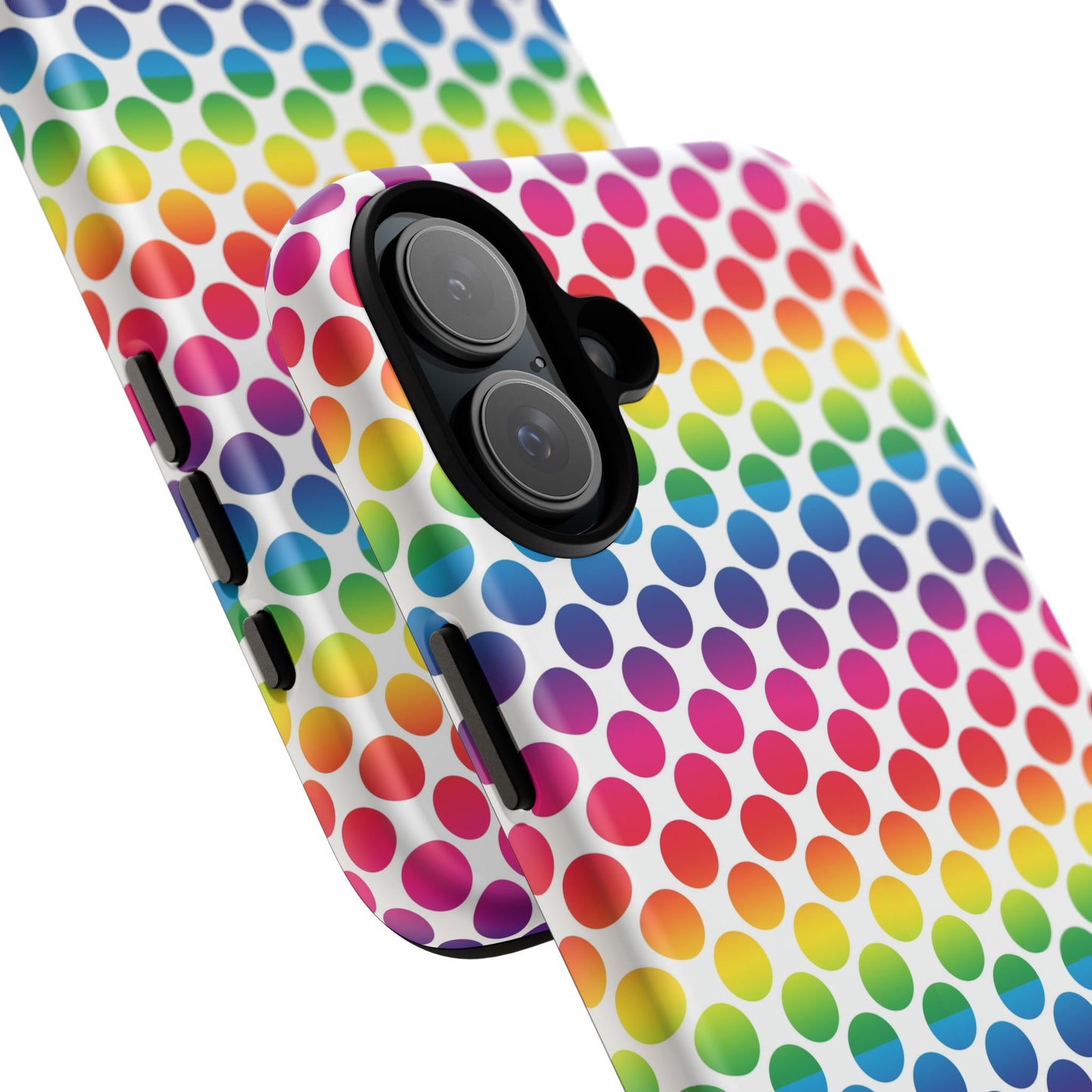 Rainbow Dot Phone Case, Colorful Phone Cover, Fun Phone Accessory, Gift for Friends, Trendy Mobile Case
