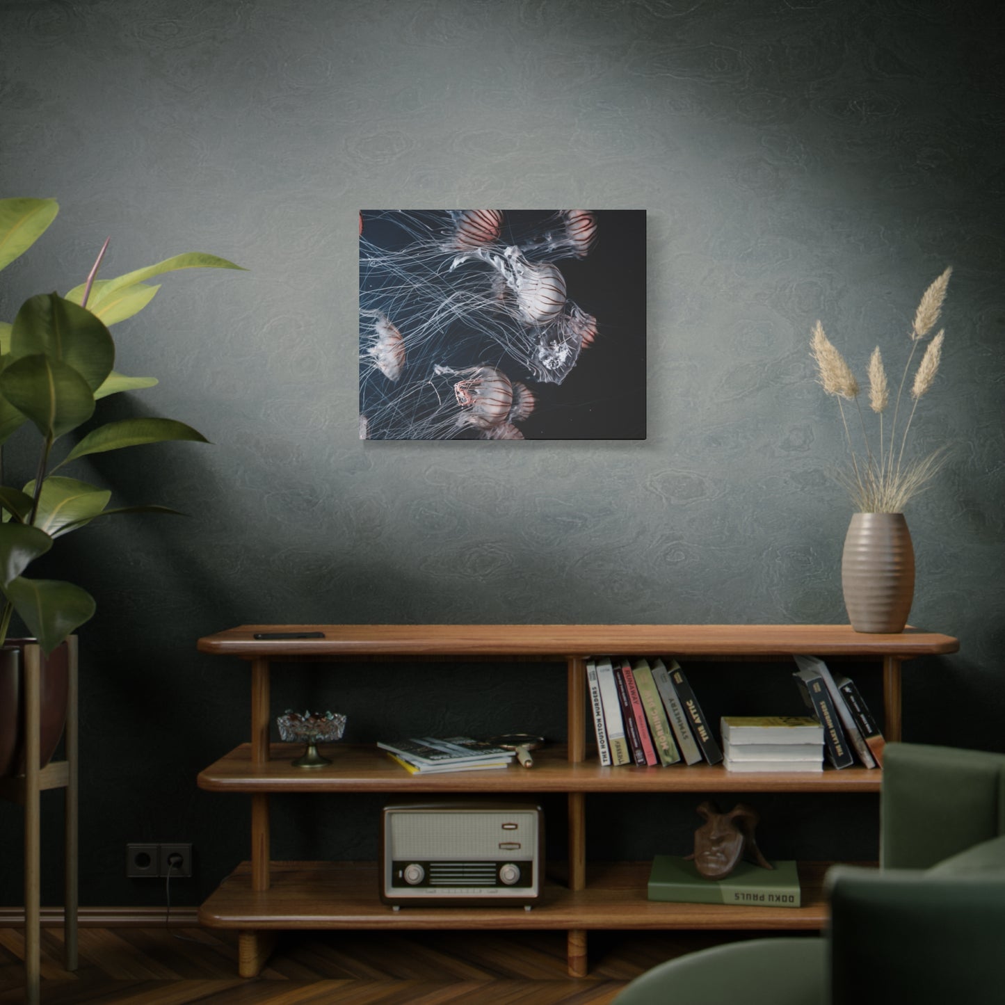 Jellyfish Swarm Matte Stretched Canvas