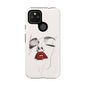 Stylish Phone Case with Artistic Lip Design, Femme Tech Accessory, Trendy Device Cover, Gift for Her, Unique Phone Accessories