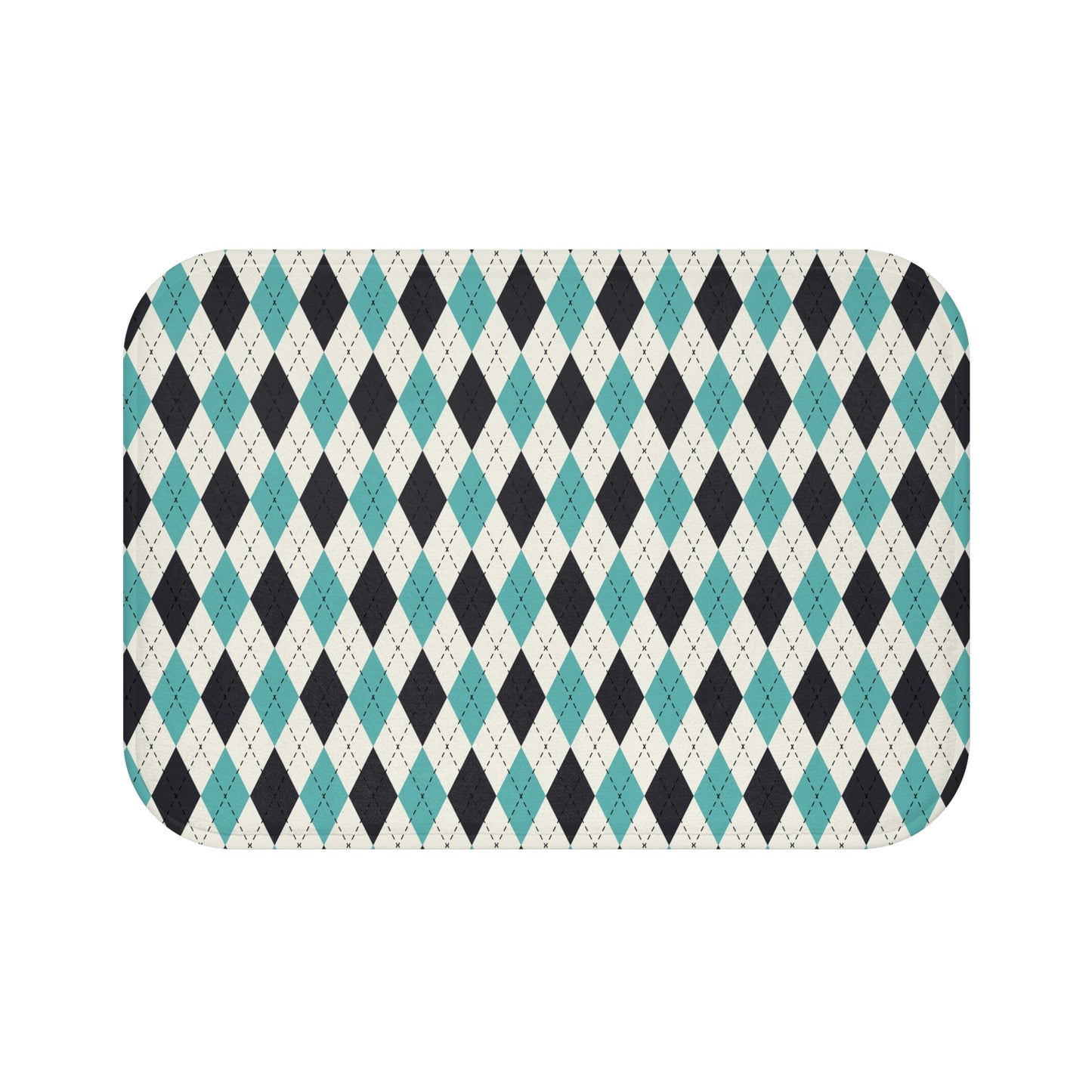 Stylish Argyle Bath Mat | Modern Bathroom Decor, Soft Floor Mat for Comfort, Housewarming Gift, Unique Home Accessory