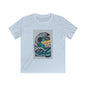 Retro Ocean Wave Kids Tee, Beach Tee, Summer Apparel, Gift for Young Explorers, Casual Kids Clothing, Eco-Friendly Kids Fashion