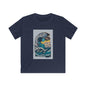 Retro Ocean Wave Kids Tee, Beach Tee, Summer Apparel, Gift for Young Explorers, Casual Kids Clothing, Eco-Friendly Kids Fashion