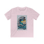 Retro Ocean Wave Kids Tee, Beach Tee, Summer Apparel, Gift for Young Explorers, Casual Kids Clothing, Eco-Friendly Kids Fashion