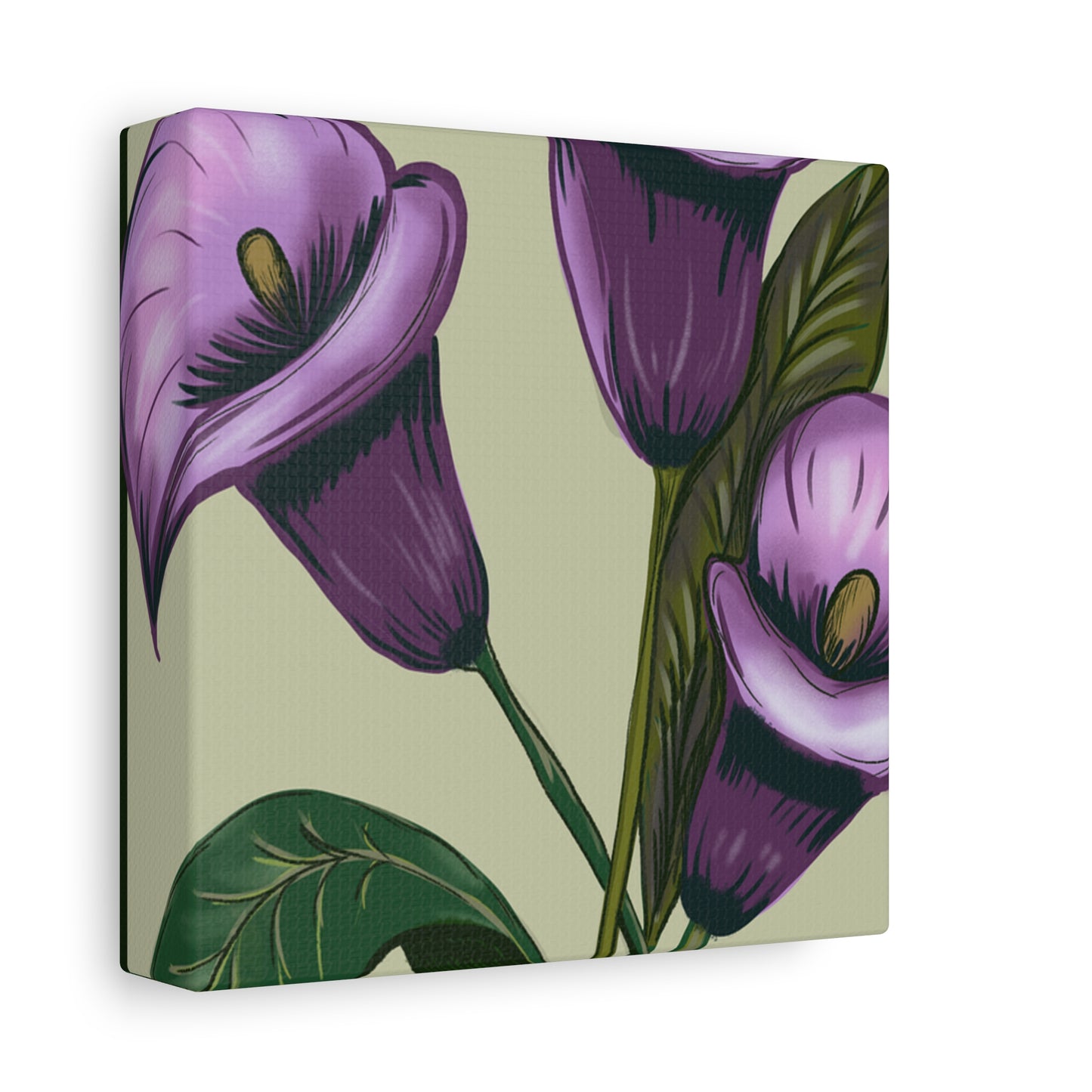 Copy of Matte Canvas, Stretched, 1.25" Purple Flowers