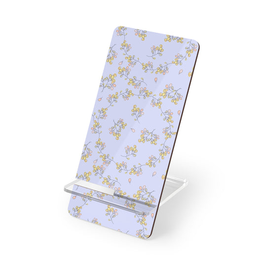 Floral Mobile Display Stand, Phone Holder, Desk Organizer, Tech Gift, Home Decor, Office Supplies