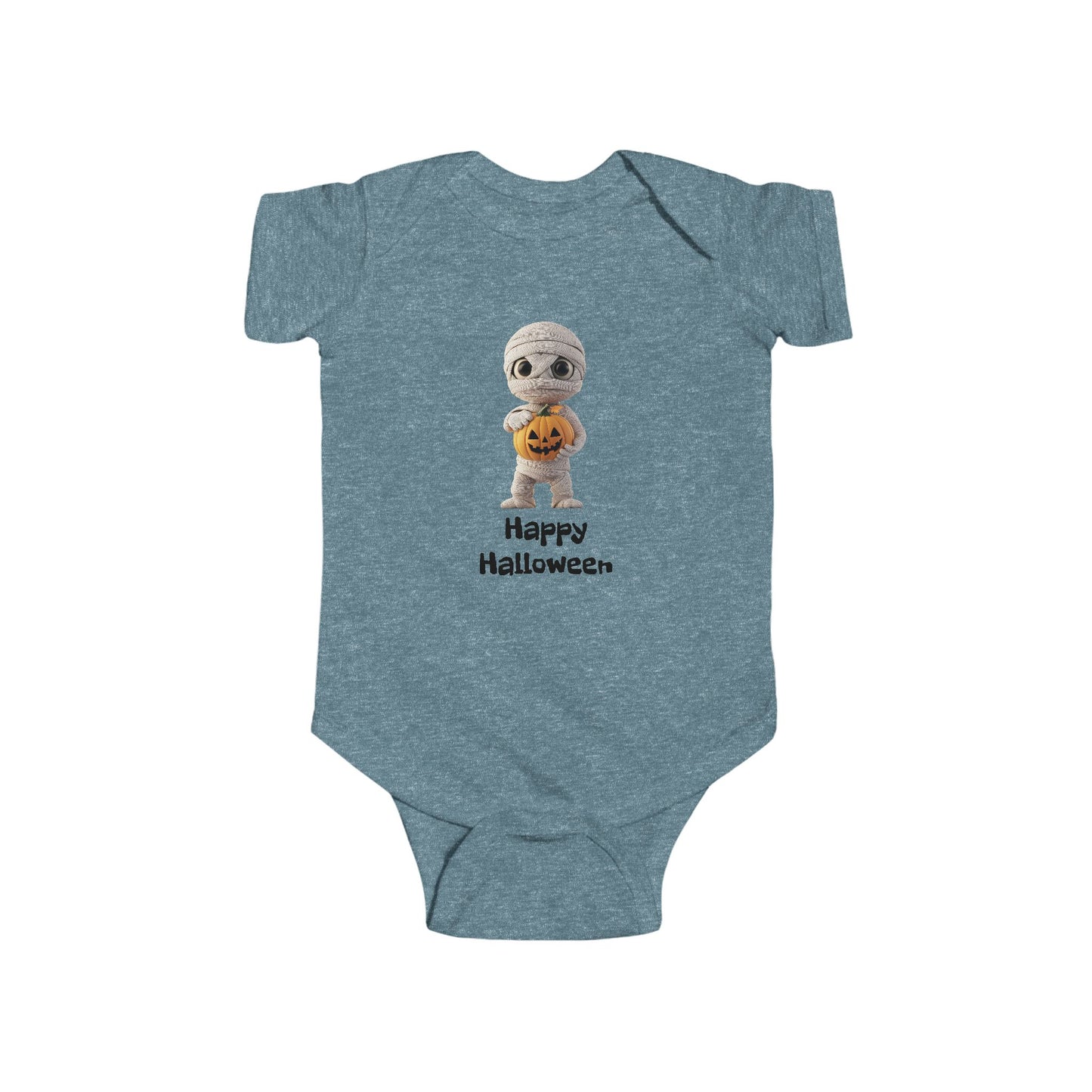 Halloween Infant Bodysuit, Cute Halloween Baby Outfit, Baby Onesie Costume, Mummy Pumpkin Bodysuit, Festive Baby Apparel