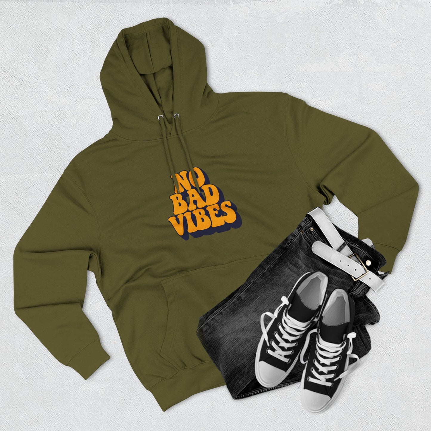 Good Vibes Only Fleece Hoodie for Positive Energy Lovers, Motivational Comfort, Chill Attire, Casual Wear, Gift for Friends