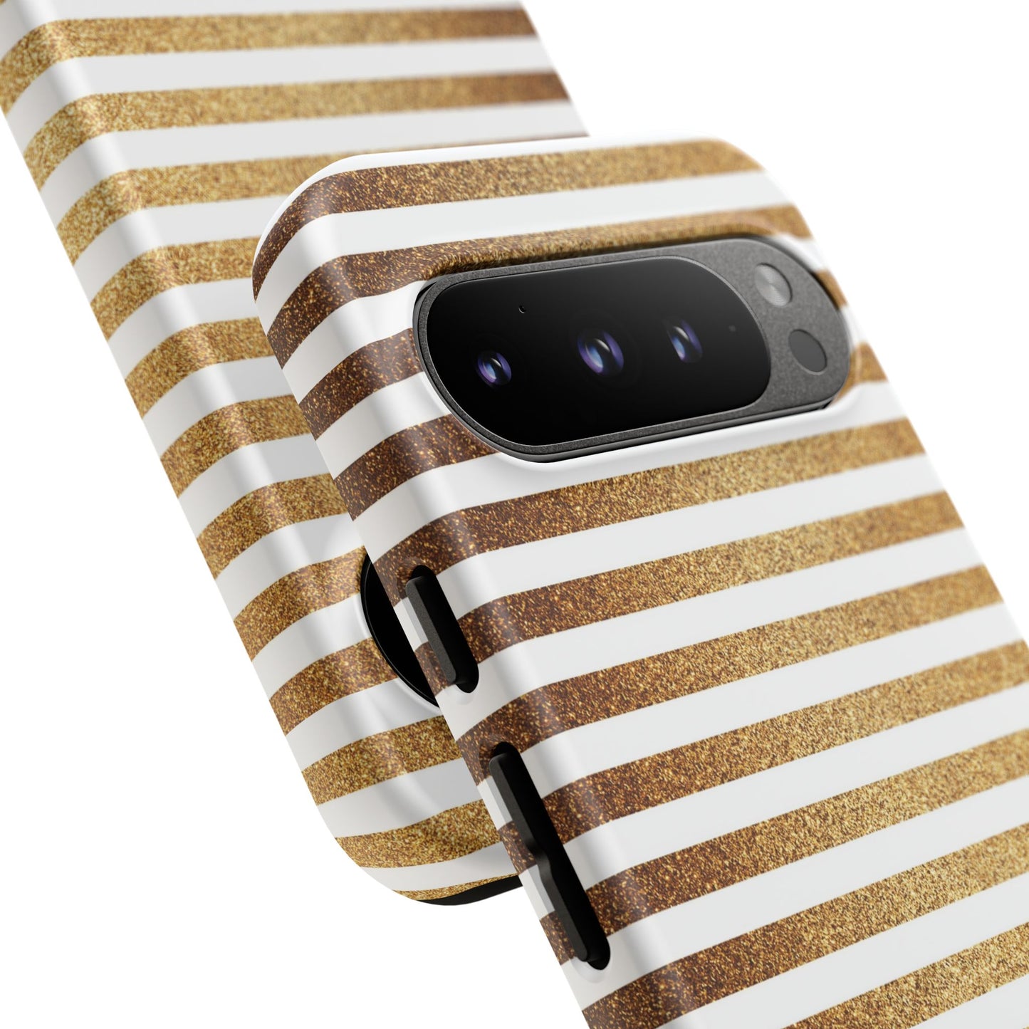 Glamorous Gold Striped Phone Case | Tough Cases, Stylish Phone Cover, Chic Accessories, Gift for Her, Fashionable Tech